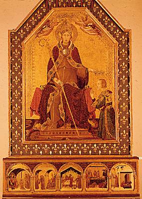 Simone Martini, <i>saint Ludovic et Robert d'Anjou</i>