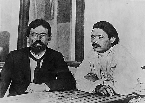 Anton Tchekhov et Maksim Gorki