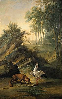 Jean-Baptiste Oudry, le Renard et la Cigogne