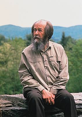 Aleksandr Soljenitsyne, le 25 août 1993, en Vendée