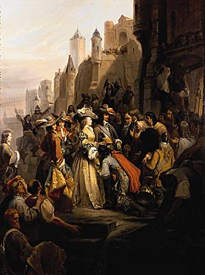 Soldat de plomb, collection Jacques de Molay, dernier grand maître de l'ordre des Templiers, 1244-1314 54 mm Époque médiévale et croisades - France