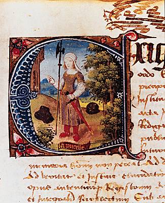 RÃ©sultat de recherche d'images pour "enluminures et lettrines moyen age jeanne d arc"