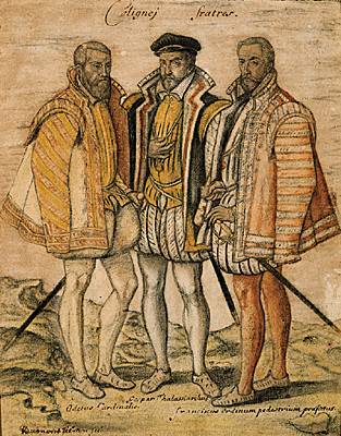 Daniel Dumonstier, <i>les Frères Coligny, tous trois acquis à la Réforme</i>