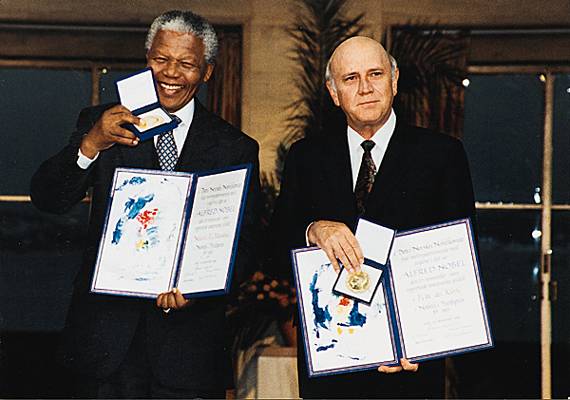 Mandela et De Klerk, prix Nobel de la paix