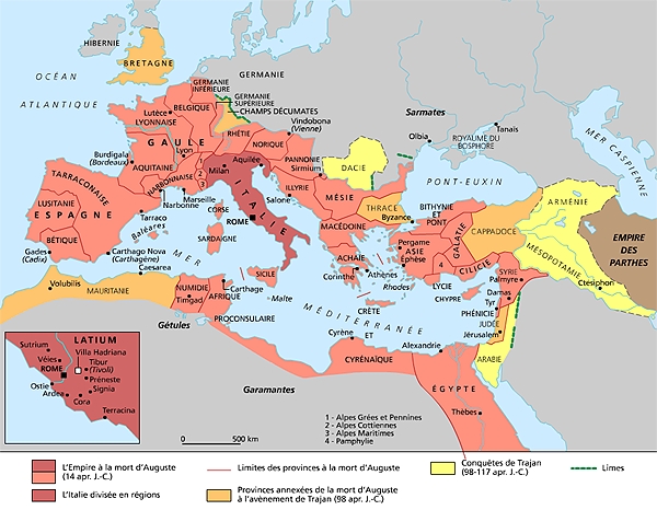 L'Empire d'Auguste à Trajan