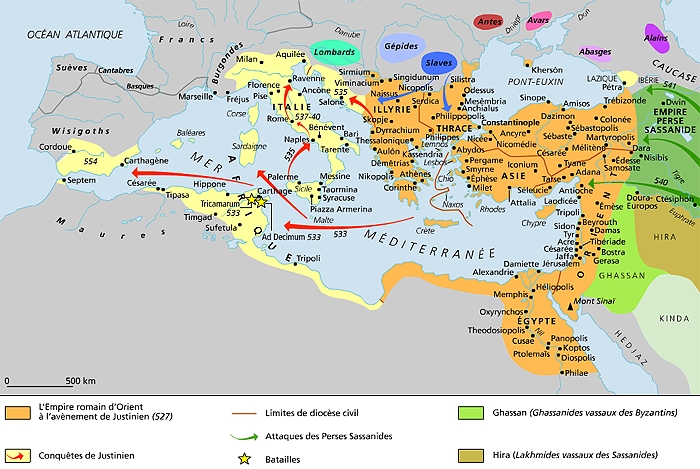 L'Empire romain d'Orient à la mort de Justinien