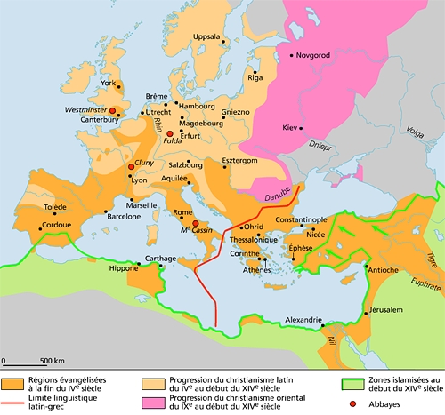Le christianisme au IVe et au XIVe siècle