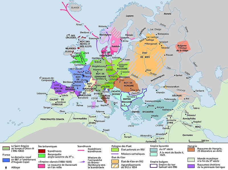 carte de la mediterranée vers lan mil