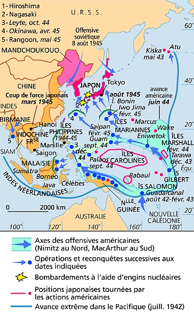La guerre dans le Pacifique, 1942-1945