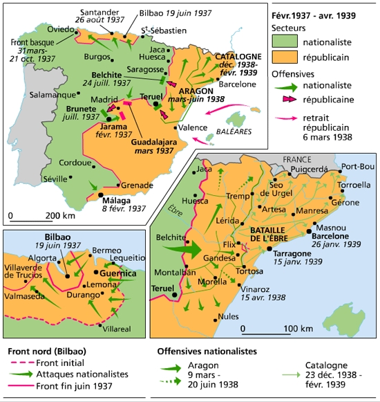 La guerre civile d'Espagne, 1937-1939