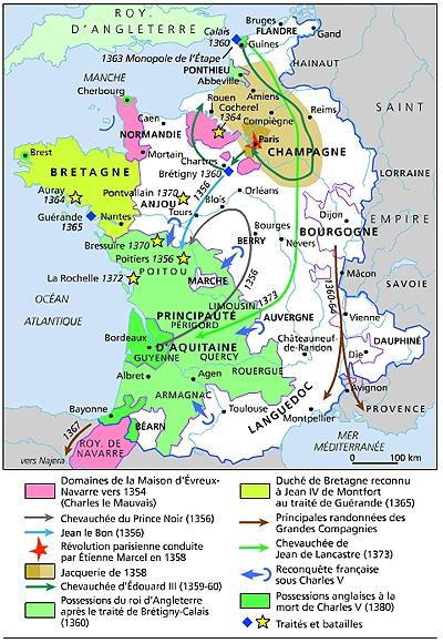 La guerre de Cent Ans, 1356-1380