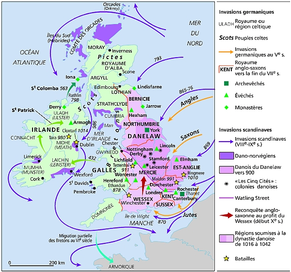 Les invasions germaniques et scandinaves dans les îles Britanniques Les invasions germaniques et scandinaves dans les îles Britanniques