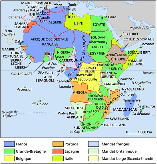 Le partage de l'Afrique, 1924