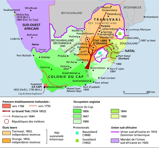  Afrique  du Sud  vie  politique depuis 1961 LAROUSSE