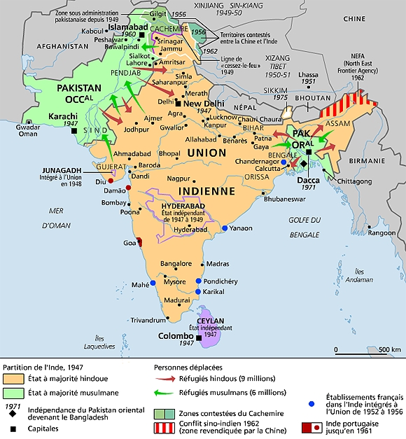 L'Indépendance et la partition de l'Inde