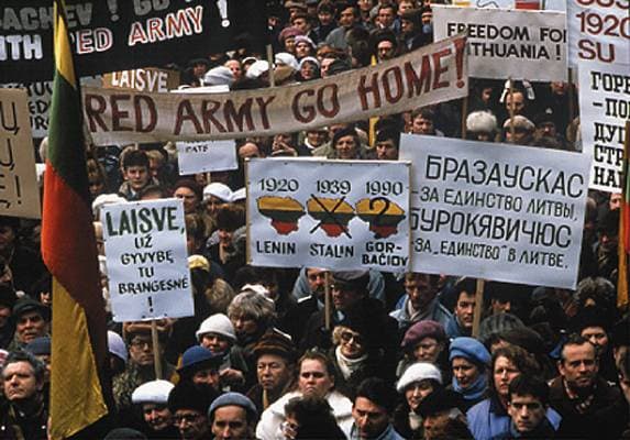 Manifestation indépendantiste, Lituanie, 1989