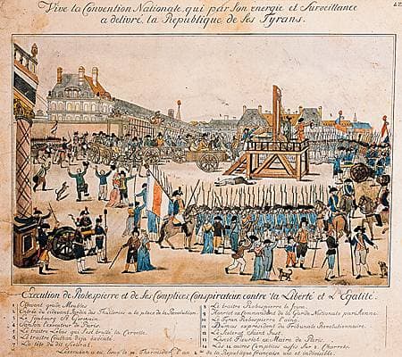 Exécution de Robespierre, Saint-Just, Couthon et Dumas