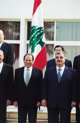 Émile Lahoud et Rafic Hariri