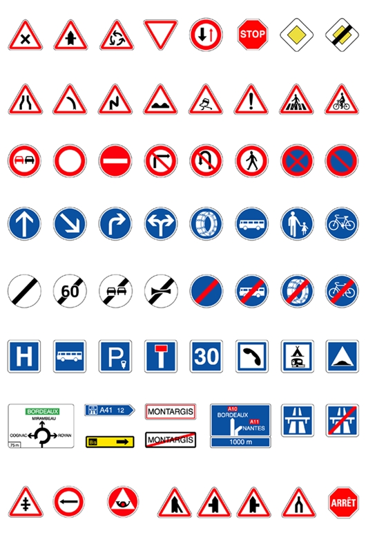 Décalcomanies Signalisation Routière 01 DE Pour Modélisme 1/43 - 115x125mm - Interdecal Neuf