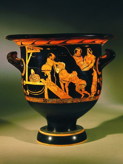 Cratère à figures rouges