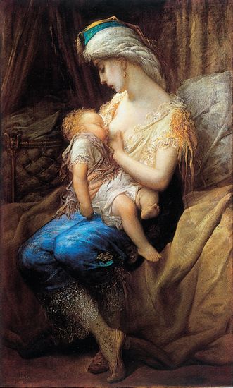 Gustave Doré, Jeune mère allaitant son enfant
