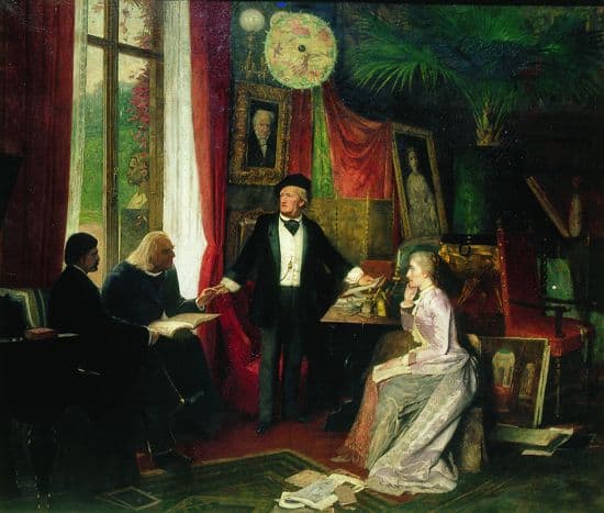 Wagner lisant le manuscrit de <i>Lohengrin</i>