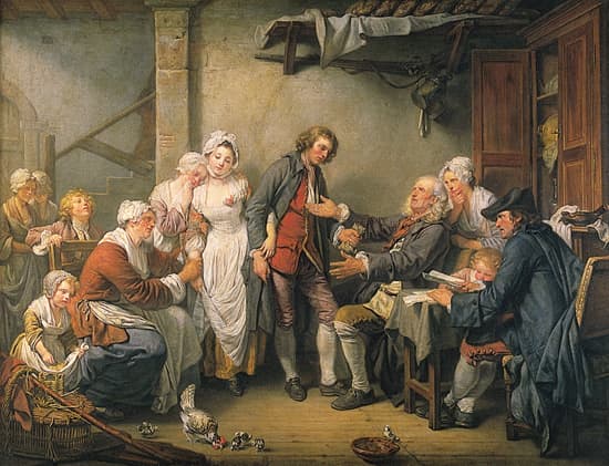 Jean-Baptiste Greuze, l'Accordée de village