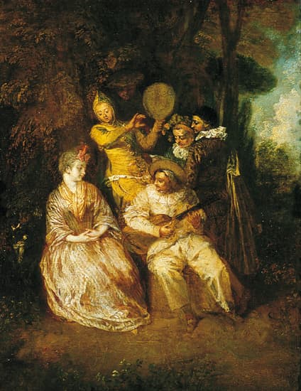 Antoine Watteau, <i>la Sérénade italienne</i>