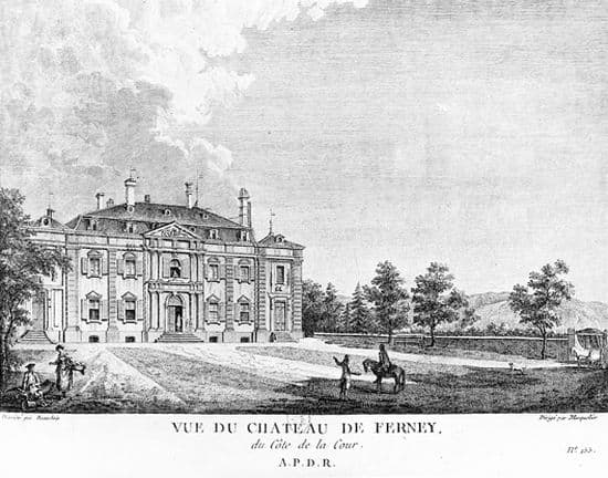 <i>Vue du château de Ferney du côté de la cour</i>