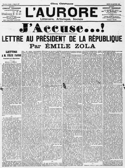 Émile Zola, <i>J'accuse</i>