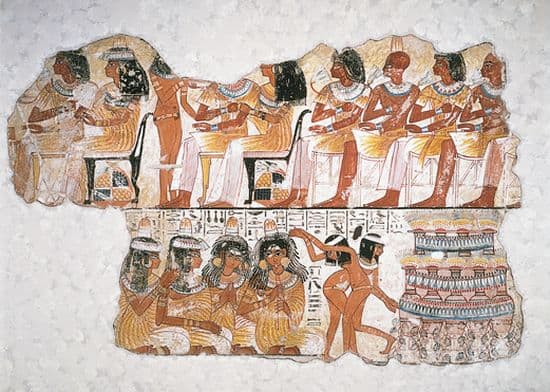 Peinture funéraire : scène de banquet Peinture funéraire : scène de banquet