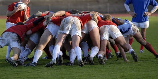 Mélée lors d'un match de rugby