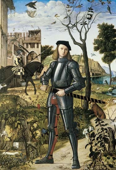 Vittore Carpaccio, Jeune Cavalier dans un paysage