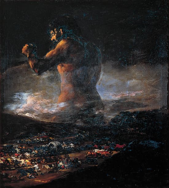 Francisco de Goya, <i>le Colosse ou la Panique</i> Francisco de Goya, <i>le Colosse ou la Panique</i>