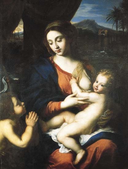 Pierre Mignard, la Vierge et l'Enfant et le petit saint Jean