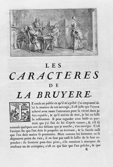 Jean De La Bruyère Préface Des Caractères Média Larousse