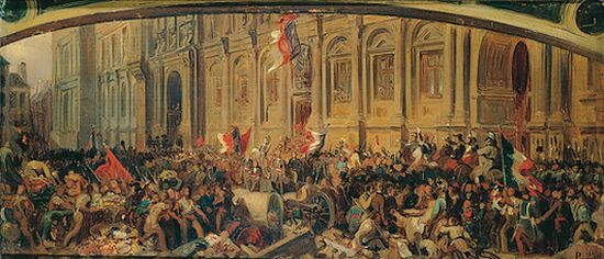 Henri Philippoteaux, <i>Larmartine faisant rejeter le drapeau rouge</i>