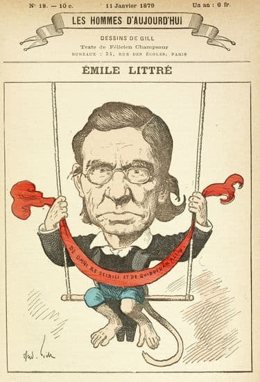 Caricature d'Émile Littré