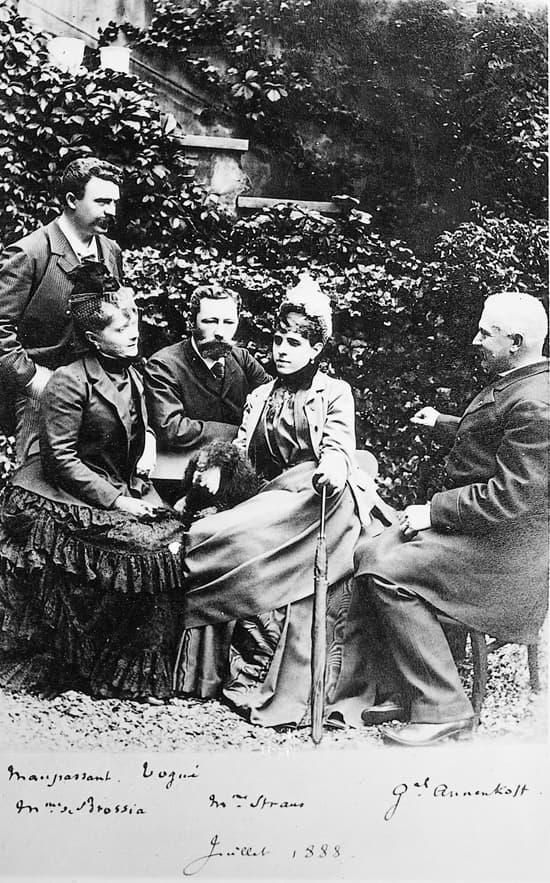 Guy de Maupassant et des amis, en 1888