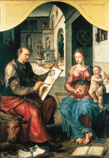 Maerten Van Heemskerck, <i>Saint Luc peignant la Vierge</i>