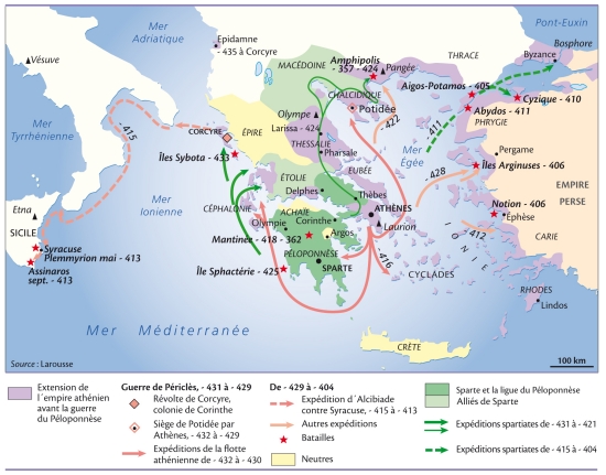 La guerre du Péloponnèse (431-404 avant J.-C.)