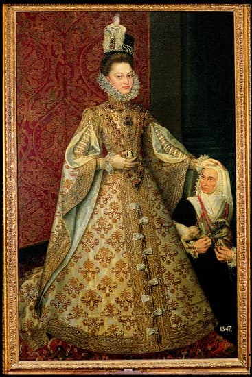 Atelier de Sanchez Coello, <i>l'Infante Isabel Clara Eugenia et Magdalena Ruiz</i>