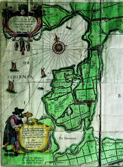 Carte de Schermer (polder des Pays-Bas), 1607