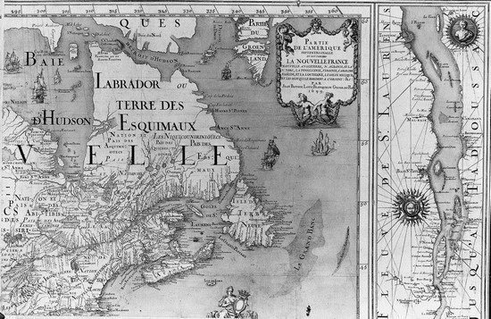 Carte de l'est du Canada