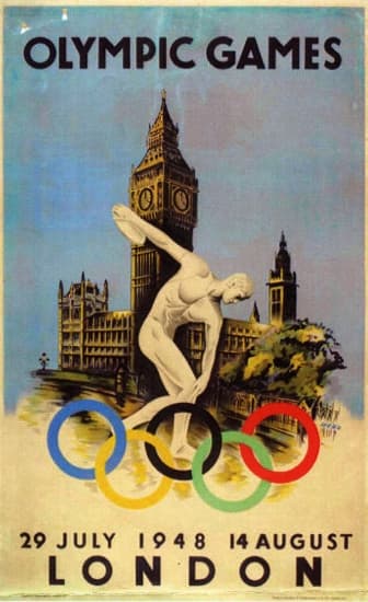Affiche officielle des jeux Olympiques de Londres, en 1948.