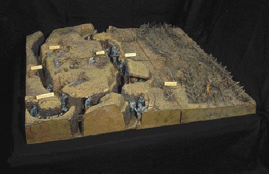 Maquette des tranchées