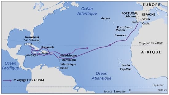 Le deuxième voyage de Christophe Colomb (1493-1496)