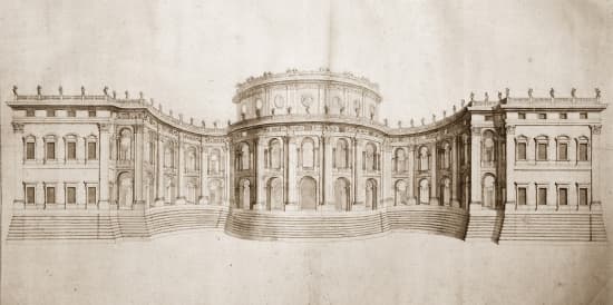 Projet pour le palais du Louvre, par le Bernin