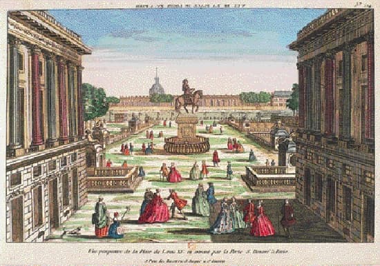 La place Louis XV (actuelle place de la Concorde), à Paris