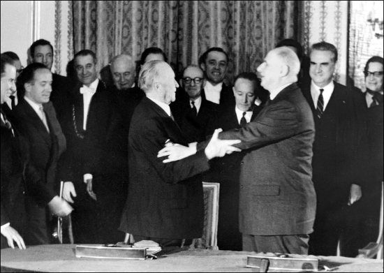 Le général de Gaulle et Konrad Adenauer
